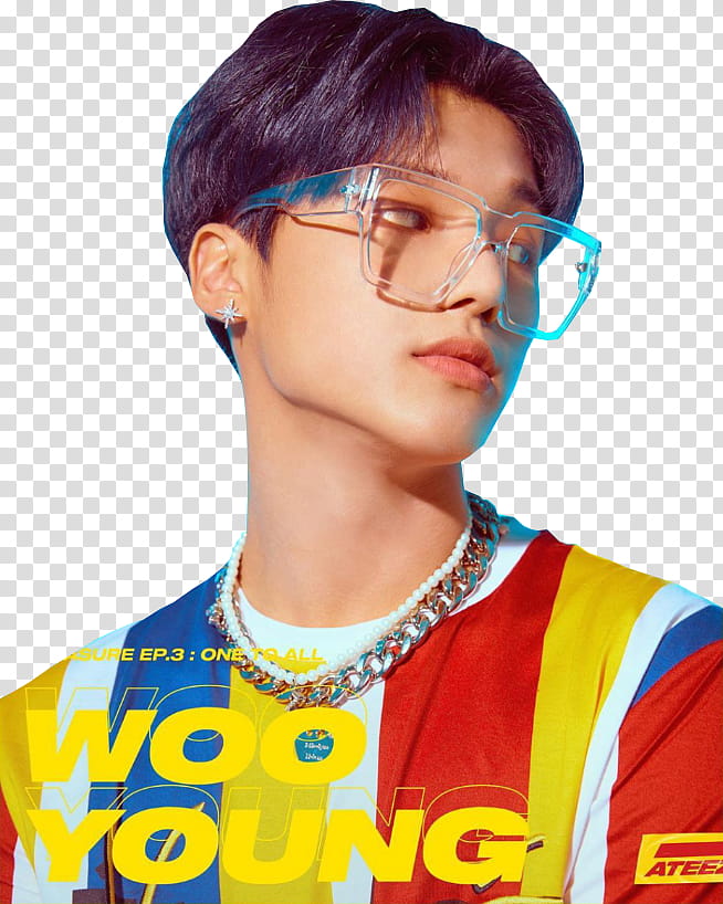 Ateez Woo Young facing sideways transparent background PNG clipart