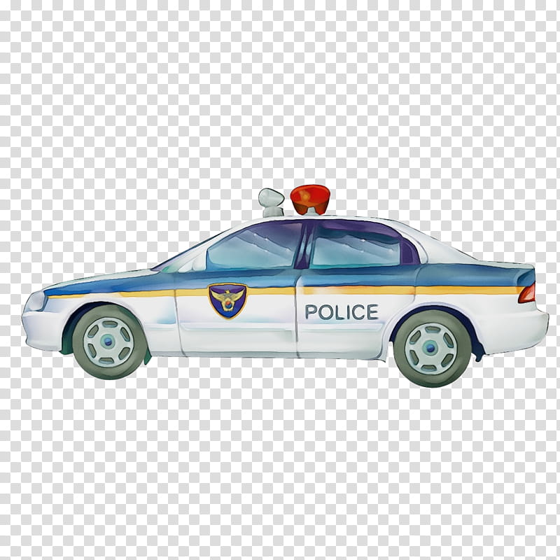 land vehicle vehicle car police car law enforcement, Watercolor, Paint, Wet Ink, Model Car, Fullsize Car, Sedan transparent background PNG clipart