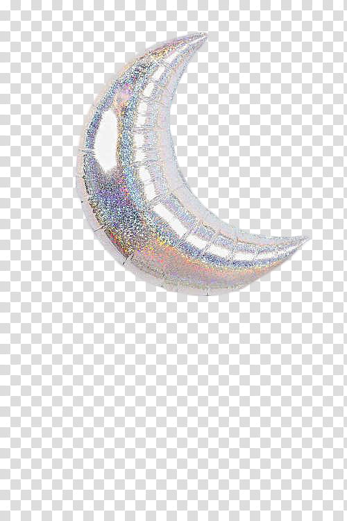 silver moon helium balloon transparent background PNG clipart