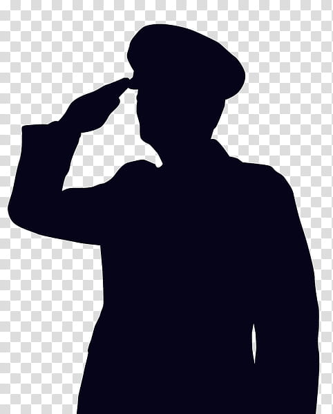 Soldier Silhouette, Army, SALUTE, Military, Document, Sailor, Headgear, Microphone transparent background PNG clipart