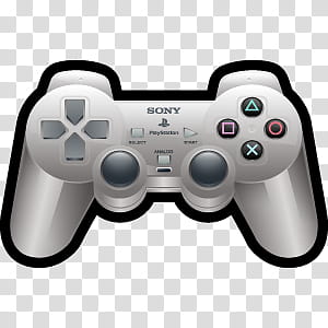 D Cartoon Icons III, Sony Playstation, white Sony PS DualShock  icon transparent background PNG clipart