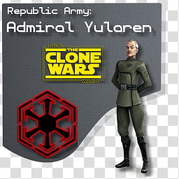 Star Wars The Clone Wars Republic Army, Admiral Yularen icon transparent background PNG clipart