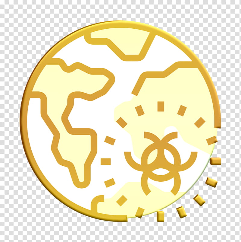 Ecology and environment icon Global warming icon Global Warming icon, Yellow, Circle transparent background PNG clipart