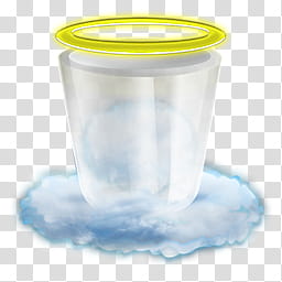 Heaven Hell, white and blue plastic container transparent background PNG clipart