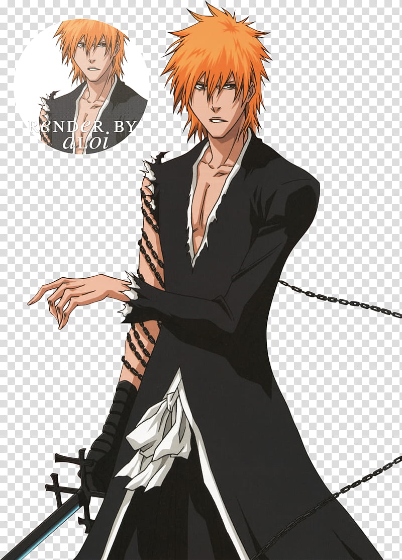 KUROSAKI Ichigo render transparent background PNG clipart