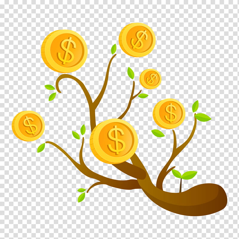 Floral Flower, Money, Finance, Gold Coin, Personal Finance, Poster, Yellow, Cut Flowers transparent background PNG clipart