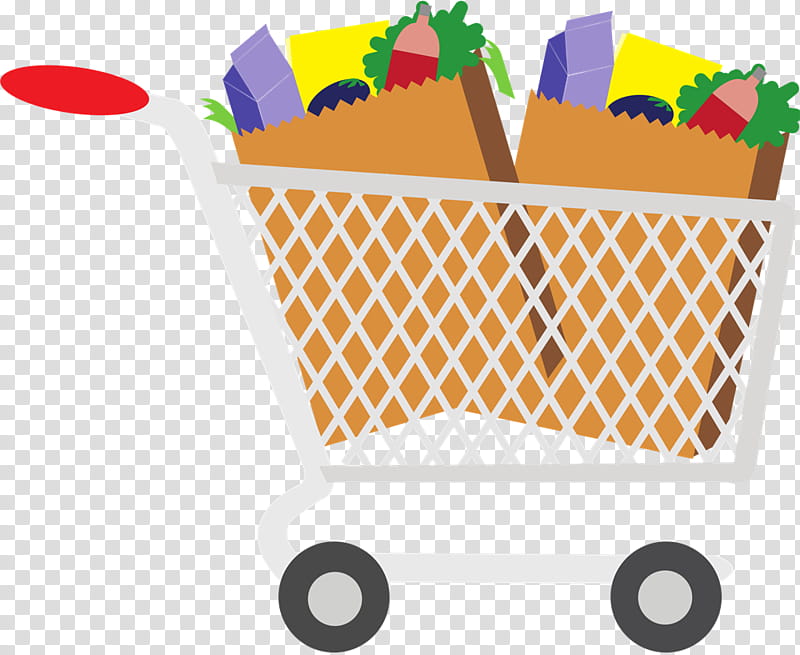 Shopping Cart, Shopping Centre, Grocery Store, Yellow, Food, Line, Area transparent background PNG clipart