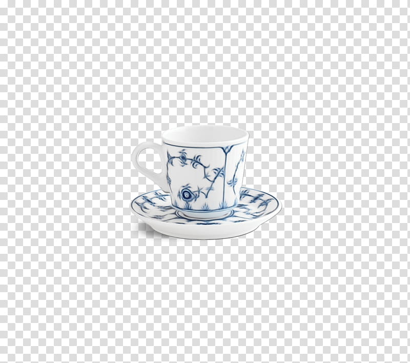 Watercolor, Paint, Wet Ink, Coffee Cup, Espresso, Saucer, Mug M, Blue And White Pottery transparent background PNG clipart