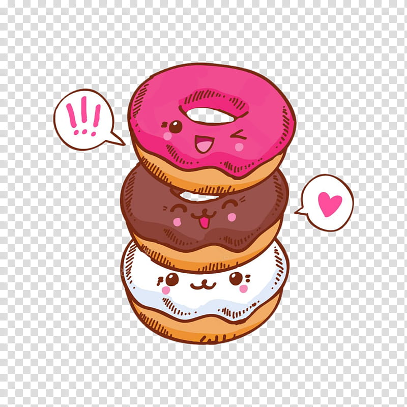 Donut, Donuts, Paper, Drawing, Notebook, Doodle, Donut Worry, Glaze, Kawaii, Food transparent background PNG clipart