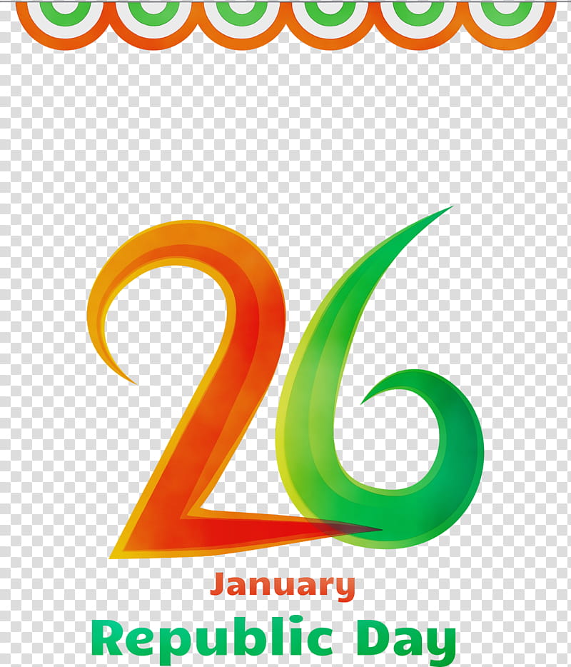 text font logo symbol number, India Republic Day, 26 January, Happy India Republic Day, Watercolor, Paint, Wet Ink transparent background PNG clipart