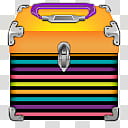 Box Icons Set , multicolored train case transparent background PNG clipart