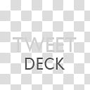 Gill Sans Text Dock Icons, Tweetdeck, tweet deck text transparent background PNG clipart