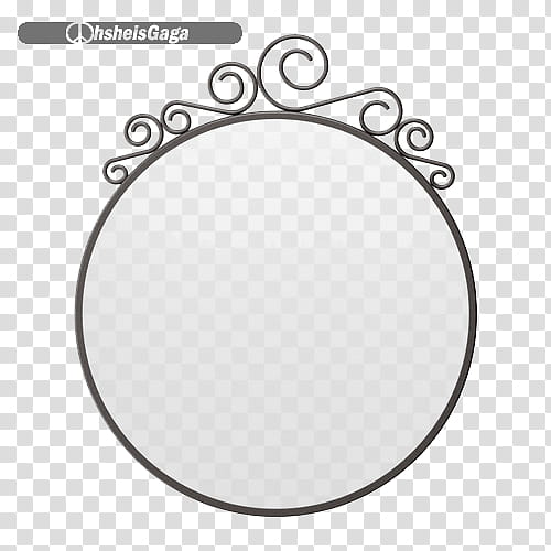 Files, round black framed mirror transparent background PNG clipart