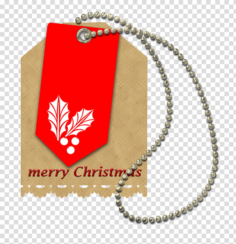 Christmas tags, red and white Merry Christmas tag transparent background PNG clipart