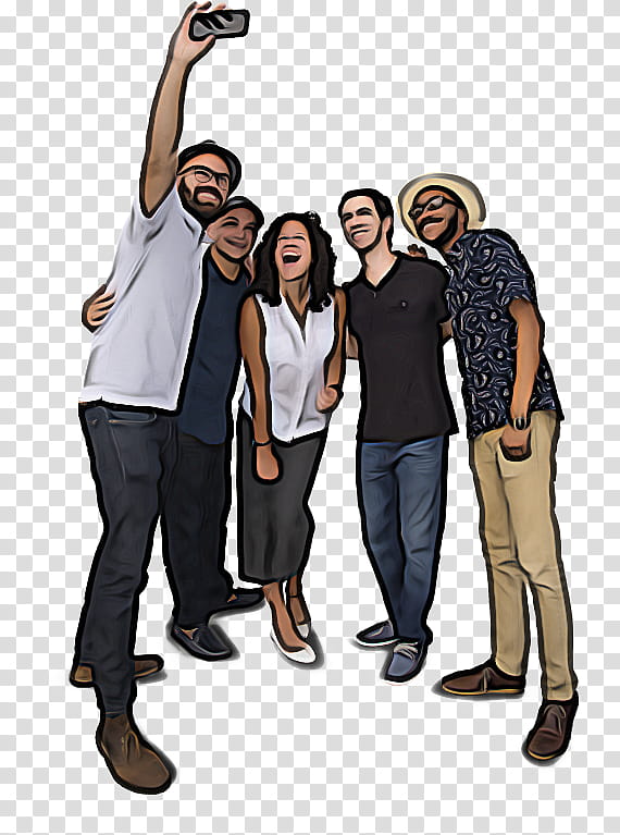 social group people fun youth standing, Gesture, Cheering transparent background PNG clipart