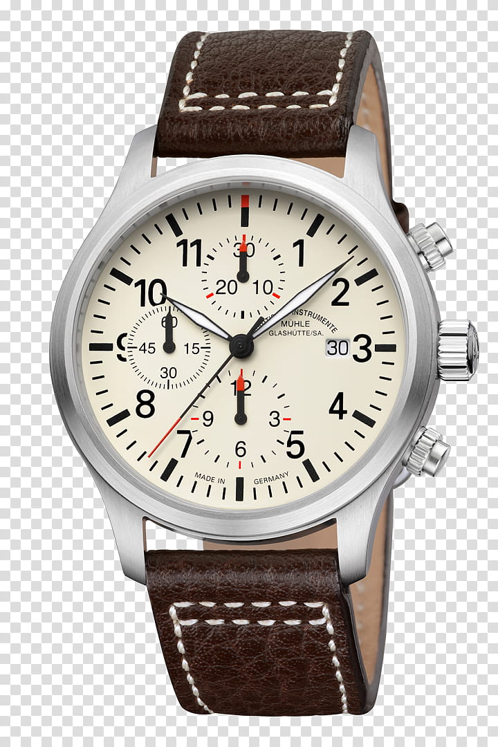 Clock, Watch, Fliegeruhr, Chronograph, Right Time International Watch Center, Automatic Watch, Chronometer Watch, Leather transparent background PNG clipart
