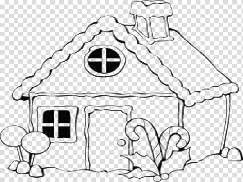 book black and white gingerbread house coloring book