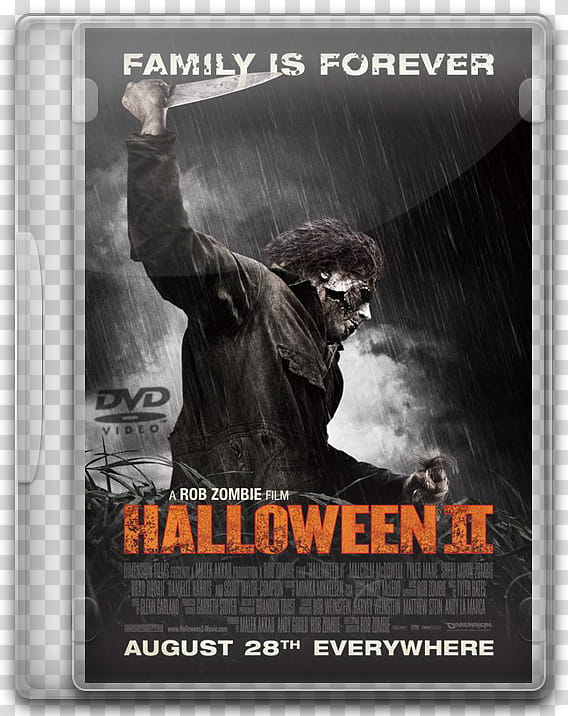 DVD movies icon, Halloween II, Family is Forever Haloween  case transparent background PNG clipart