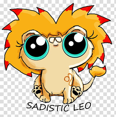 Little lion avatar for Sadistic Leo transparent background PNG clipart