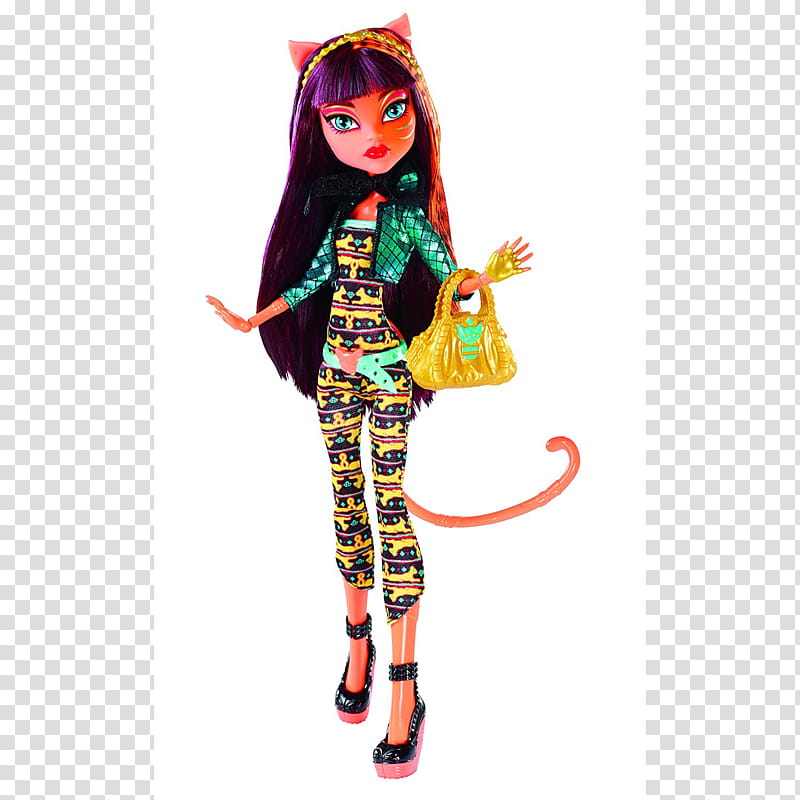 Barbie, MONSTER HIGH, Monster High Cleo De Nile, Doll, Mattel Monster High Freaky Fusion, Monster High Clawdeen Wolf Doll, Toy, Fashion Doll, Mattel Monster High Neighthan Rot Doll, Monster High Freak Du Chic Toralei transparent background PNG clipart