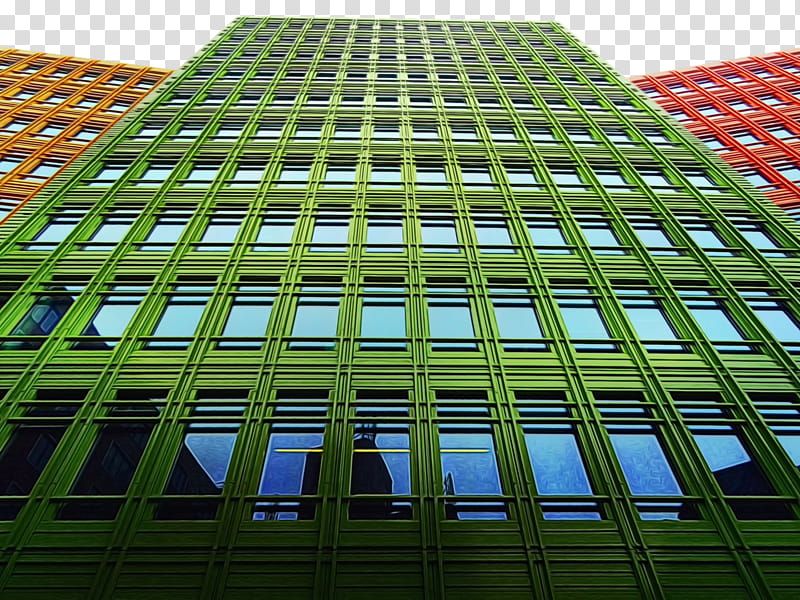 green architecture commercial building facade building, Watercolor, Paint, Wet Ink, Tower Block, Mesh, Condominium, Metal transparent background PNG clipart
