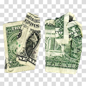 O, two  US dollar banknotes art transparent background PNG clipart