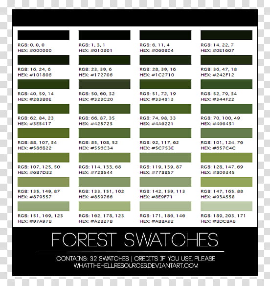 Forest SWATCHES, Forest Swatches text transparent background PNG clipart