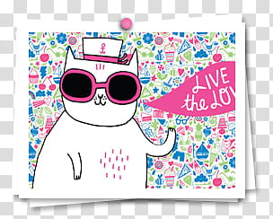 Frames, cat with live the love painting transparent background PNG clipart