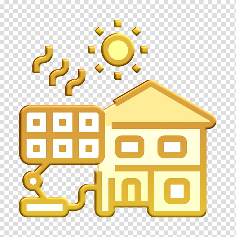 Solar cell icon Global Warming icon, Yellow, Text, Line, Logo, Symbol transparent background PNG clipart