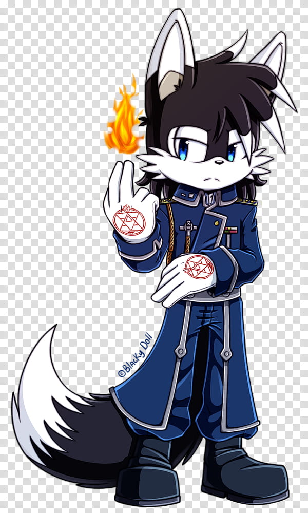 .:Blacky as Roy Mustang:. transparent background PNG clipart