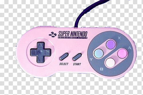 Not Yours, pink Super Nintendo corded game controller transparent background PNG clipart
