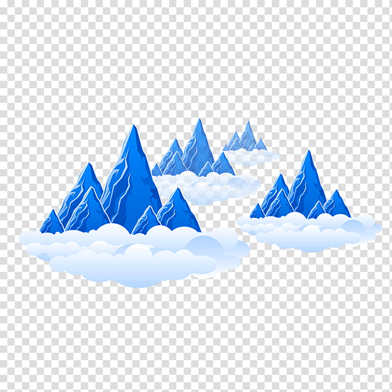 Mountain, Drawing, Cartoon, Logo, Blue, Ice, Iceberg transparent background PNG clipart