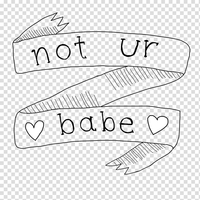 Banner s, not ur babe text transparent background PNG clipart