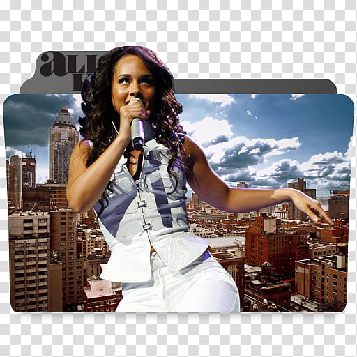 Alicia Keys Folder Icon transparent background PNG clipart