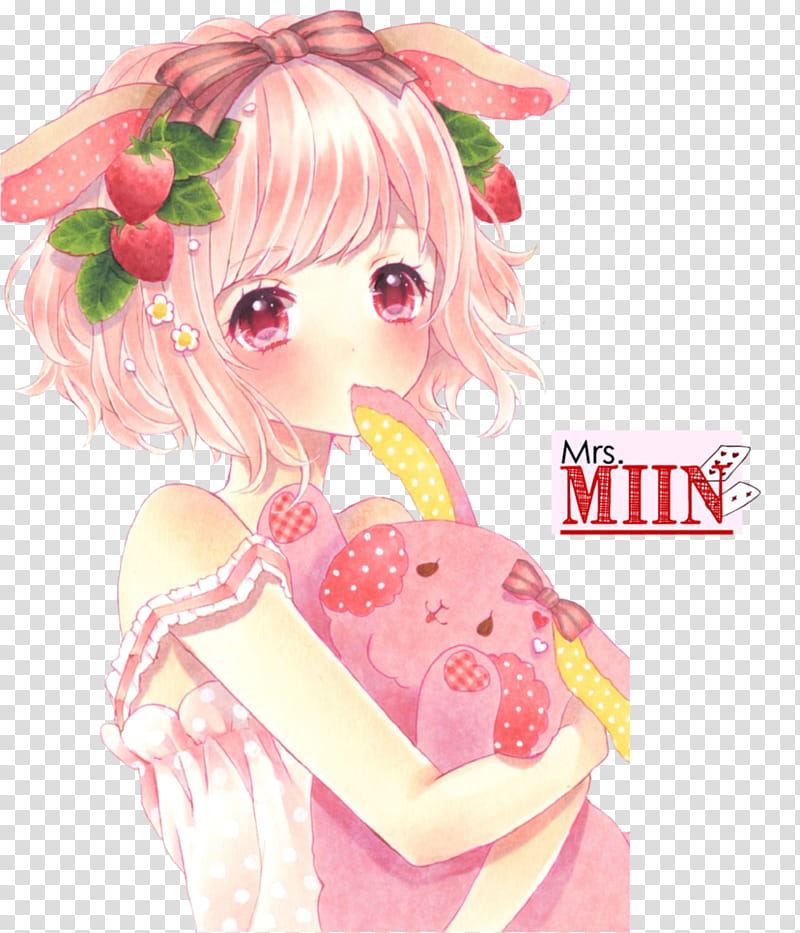 Render: Pink girl transparent background PNG clipart