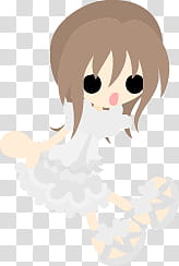 The icons of cute girls in cute dress, asaagao-girl- transparent background PNG clipart