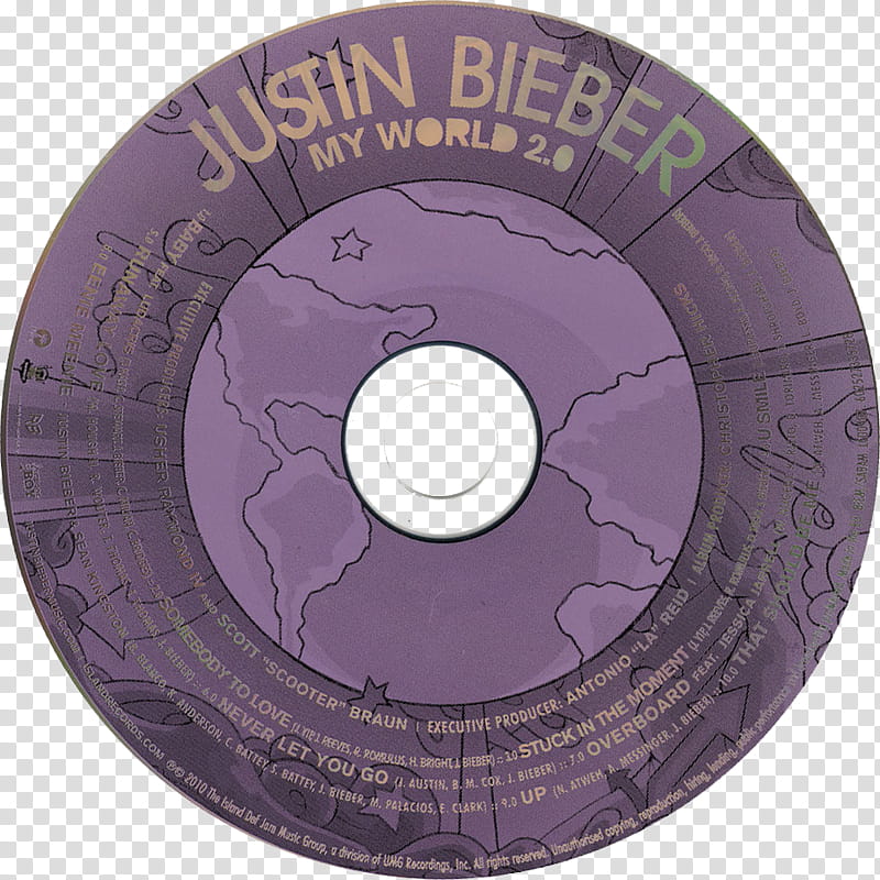 CD S, Justine Bieber my world . disc transparent background PNG clipart