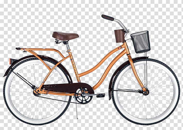 Bicycle, brown commuter bike transparent background PNG clipart