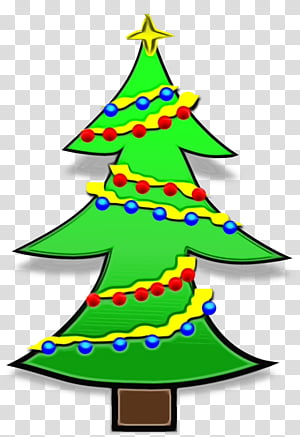 Christmas tree, Watercolor, Paint, Wet Ink, Christmas Decoration, Oregon Pine, Colorado Spruce, Christmas Ornament transparent background PNG clipart thumbnail