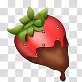 GHETTO EMOJIS, strawberry dipped in chocolate transparent background PNG clipart