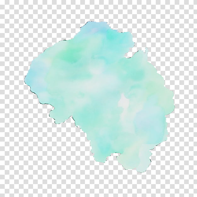 turquoise aqua cloud turquoise map, Watercolor, Paint, Wet Ink transparent background PNG clipart