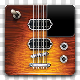 VARIATIONS , brown and red guitar head transparent background PNG clipart