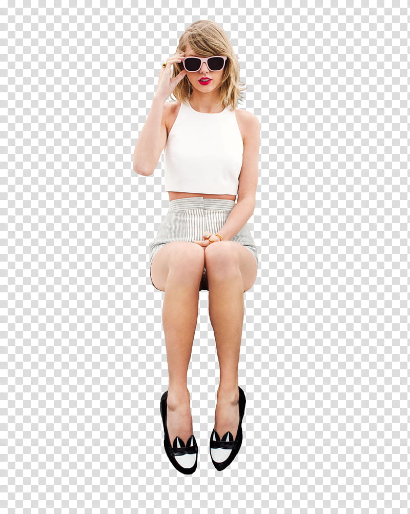 Taylor Swift , Taylor Swift holding sunglasses transparent background PNG clipart