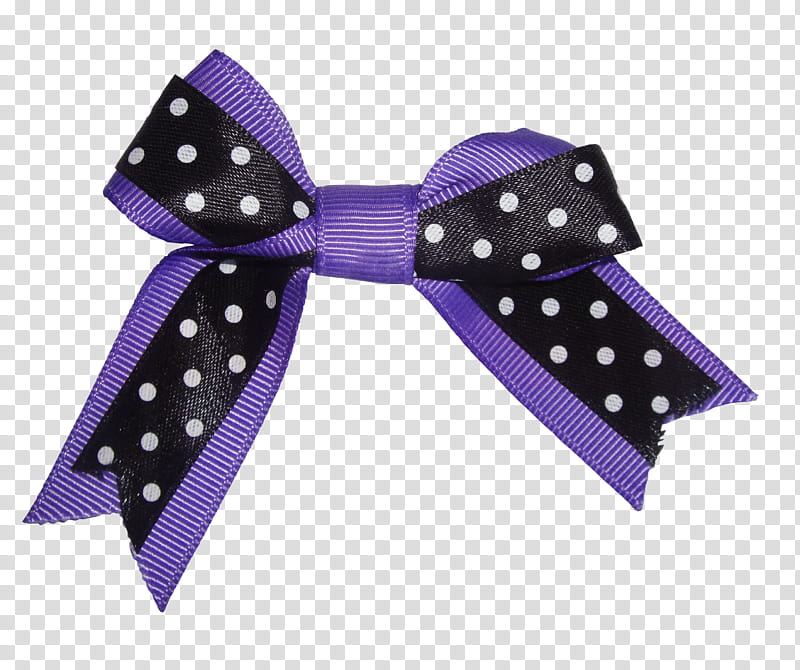 Bows, purple, black, and white polka-dot bow tie transparent background PNG clipart