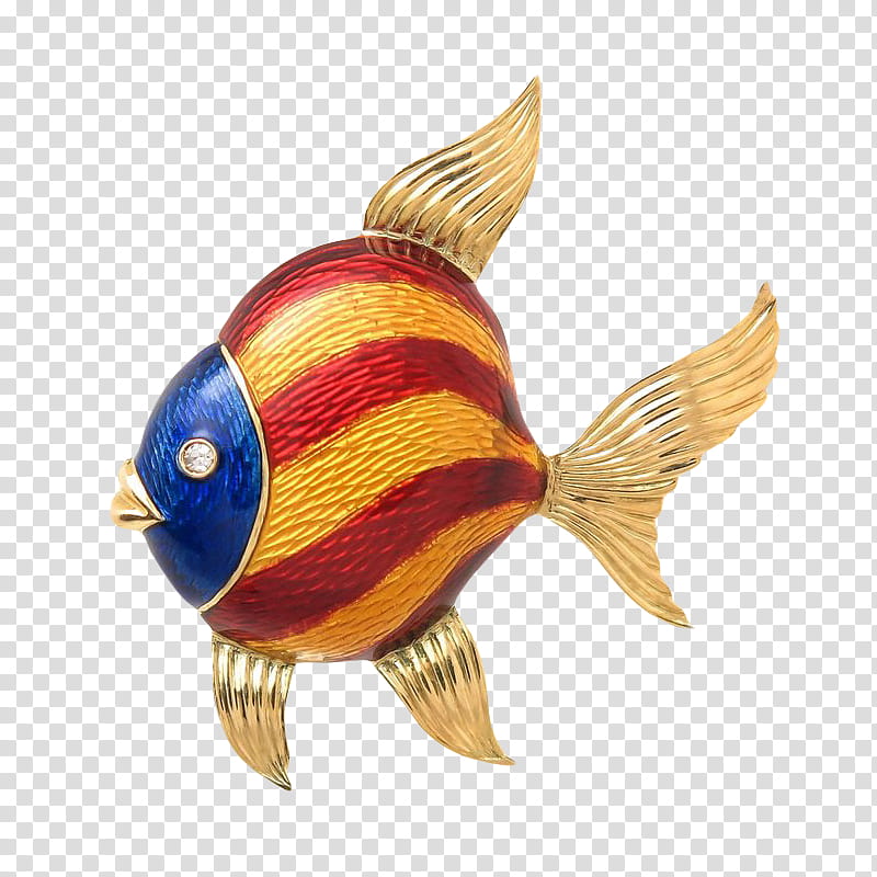 , red and brown scaled fish figurine transparent background PNG clipart