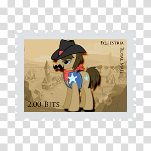 Pony Stamps , brown unicorn postage stamp transparent background PNG clipart thumbnail