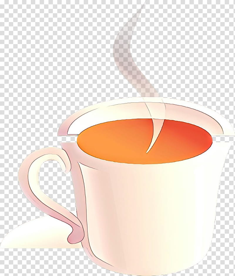 Coffee cup, Cartoon, Drinkware, Teacup, Orange, Tableware, Mug transparent background PNG clipart