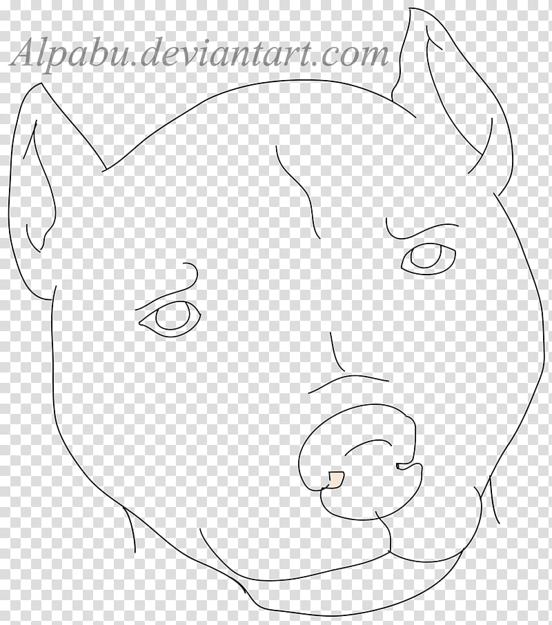 Pitbull Line Art, black animal drawing illustration transparent background PNG clipart