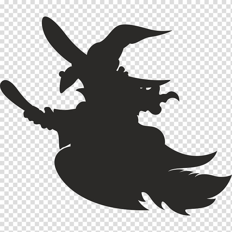 Witch, Broom, Cartoon, Silhouette, Hag, Magic, Comics, Japanese Cartoon transparent background PNG clipart