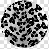 Leopard Circles, round gray and black cheetah print icon transparent background PNG clipart